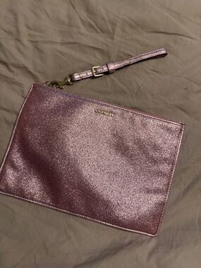 Coach Metallic Pink Glitter Wristlet